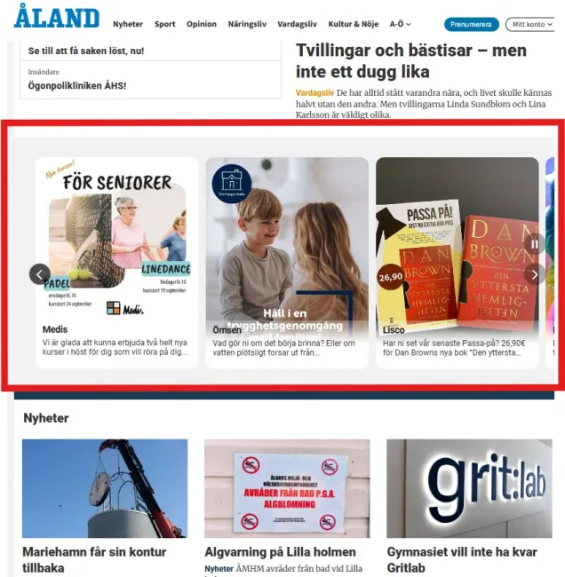 Åland Local widget